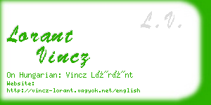 lorant vincz business card